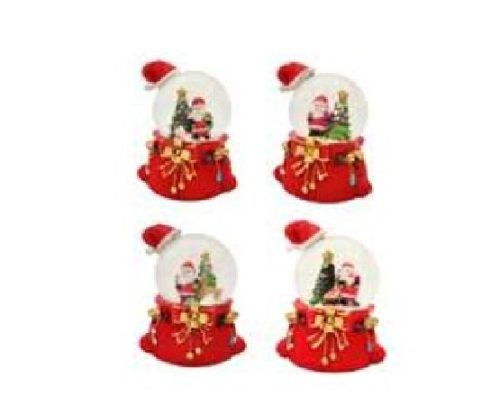 KARÁCSONYI HÓGÖMB 11X11X17,5CM 4F.