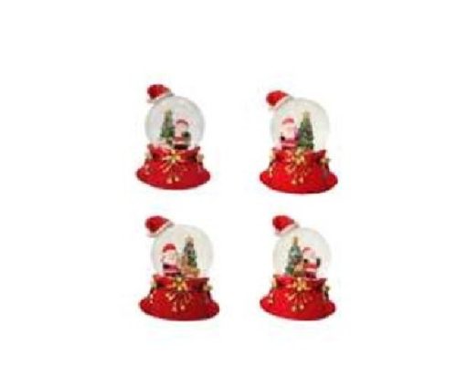 KARÁCSONYI HÓGÖMB 8,5X8,5X14,5CM 4F.