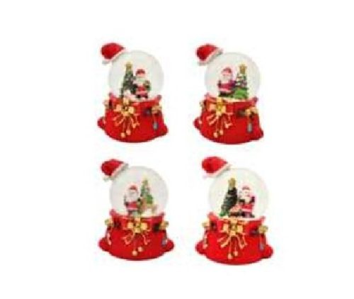 KARÁCSONYI HÓGÖMB 7X7X11CM 4F.