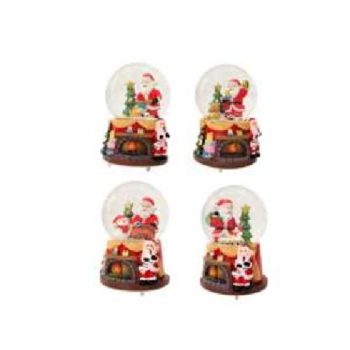 KARÁCSONYI HÓGÖMB 9X9X12CM 4F.