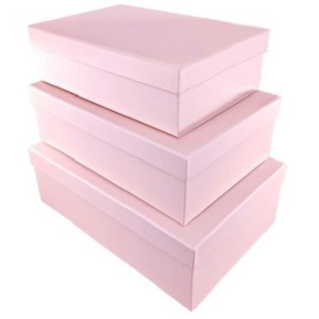   DÍSZDOBOZ SZETT 3R. NAGY:35,8X23,8X12CM PAPÍR, PÚDER RÓZSASZÍN