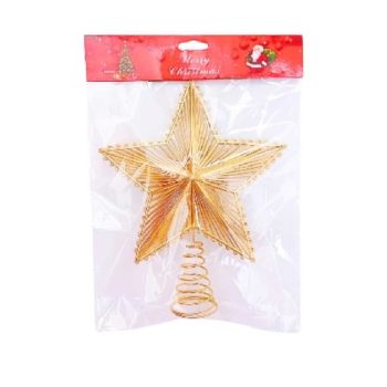 KARÁCSONYFA CSÚCSDÍSZ ARANY 20X23CM