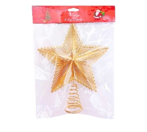 KARÁCSONYFA CSÚCSDÍSZ ARANY 20X23CM