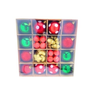 KARÁCSONYFA GÖMB DÍSZ SZETT 6CM/12PCS
3CM/16PCS