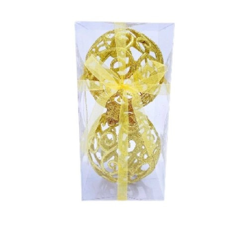 KARÁCSONYFA GÖMB ARANY 10CM 2PCS