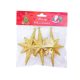 KARÁCSONYFA DEKORÁCIÓ ARANY CSILLAG 11X7CM 3PCS