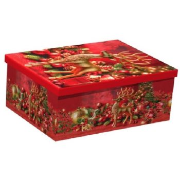   KARÁCSONYI AJÁNDÉKDOBOZ SZETT 10 RÉSZES 19X13X7,5 - 37,5X29X16CM