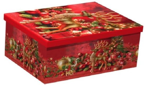 KARÁCSONYI AJÁNDÉKDOBOZ SZETT 10 RÉSZES 19X13X7,5 - 37,5X29X16CM