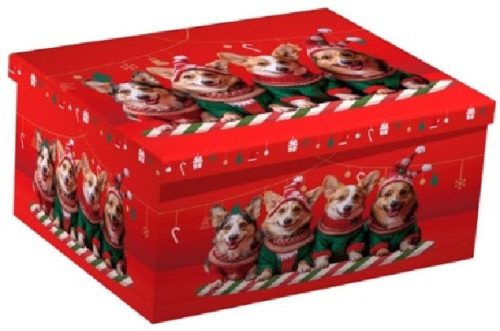 KARÁCSONYI AJÁNDÉKDOBOZ SZETT 10 RÉSZES 19X13X7,5 - 37,5X29X16CM