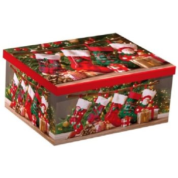   KARÁCSONYI AJÁNDÉKDOBOZ SZETT 10 RÉSZES 19X13X7,5 - 37,5X29X16CM