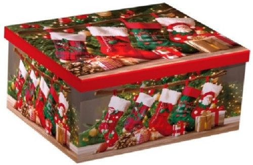 KARÁCSONYI AJÁNDÉKDOBOZ SZETT 10 RÉSZES 19X13X7,5 - 37,5X29X16CM