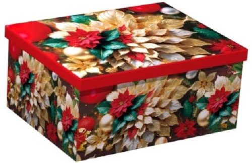 KARÁCSONYI AJÁNDÉKDOBOZ SZETT 10 RÉSZES 19X13X7,5 - 37,5X29X16CM