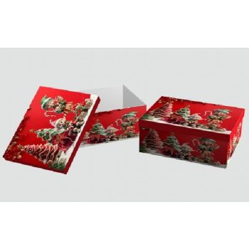   KARÁCSONYI AJÁNDÉKDOBOZ SZETT 10 RÉSZES 19X13X7,5 - 37,5X29X16CM