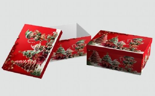 KARÁCSONYI AJÁNDÉKDOBOZ SZETT 10 RÉSZES 19X13X7,5 - 37,5X29X16CM