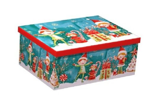 KARÁCSONYI AJÁNDÉKDOBOZ SZETT 10 RÉSZES 19X13X7,5 - 37,5X29X16CM