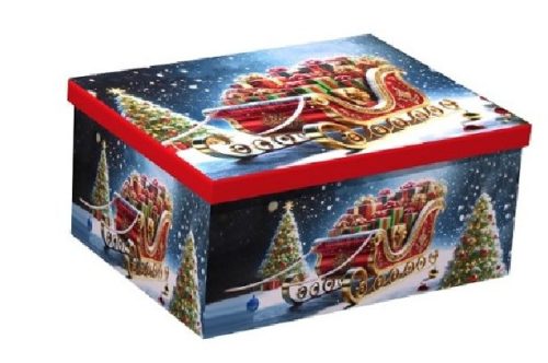 KARÁCSONYI AJÁNDÉKDOBOZ SZETT 10 RÉSZES 19X13X7,5 - 37,5X29X16CM