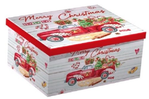 KARÁCSONYI AJÁNDÉKDOBOZ SZETT 10 RÉSZES 19X13X7,5 - 37,5X29X16CM