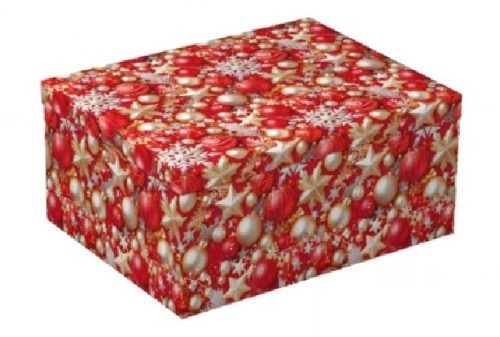 KARÁCSONYI AJÁNDÉKDOBOZ SZETT 10 RÉSZES 19X13X7,5 - 37,5X29X16CM