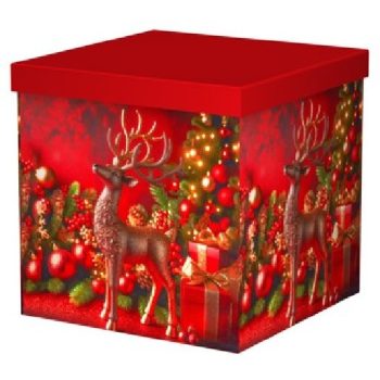   KARÁCSONYI AJÁNDÉKDOBOZ SZETT 10 RÉSZES 8,5X8,5 - 26,5X26,5CM