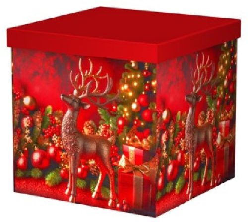 KARÁCSONYI AJÁNDÉKDOBOZ SZETT 10 RÉSZES 8,5X8,5 - 26,5X26,5CM