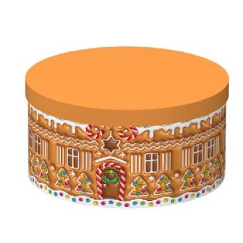   KARÁCSONYI AJÁNDÉKDOBOZ SZETT 10 RÉSZES KEREK 15,3X8,7 - 35X17,3CM