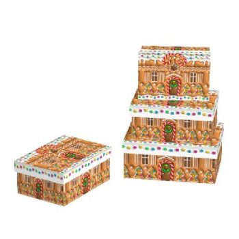   KARÁCSONYI AJÁNDÉKDOBOZ 3 RÉSZES 12,2X8,5X5,1CM 14,2X10X5,8CM 16,2X12X6,5CM