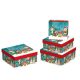 KARÁCSONYI AJÁNDÉKDOBOZ 3 RÉSZES 11X11X4,9CM 13X13X5,9CM 15X15X6,9CM