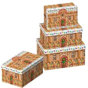   KARÁCSONYI AJÁNDÉKDOBOZ 3 RÉSZES 22X15X11,5CM 19X13X9,5CM 16X11X7CM