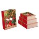 KARÁCSONYI AJÁNDÉKDOBOZ 3 RÉSZES 29,5X22,3X8CM 26X19,2X7CM 23X16,2X6CM