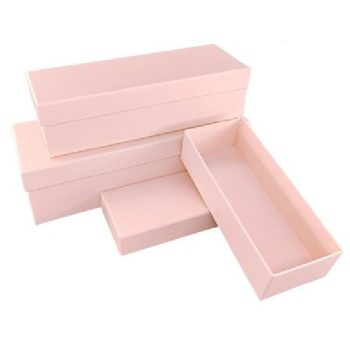   DÍSZDOBOZ SZETT 3R. NAGY:26,8X10,8X7,5CM PAPÍR, PÚDER RÓZSASZÍN