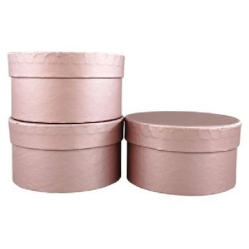 DÍSZDOBOZ KEREK 10,8X5,2CM PAPÍR, MÁLYVA 6DB-OS