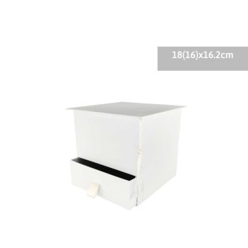 AJÁNDÉKDOBOZ FIÓKKAL BALLAGÁSI 18X16,2CM FEHÉR