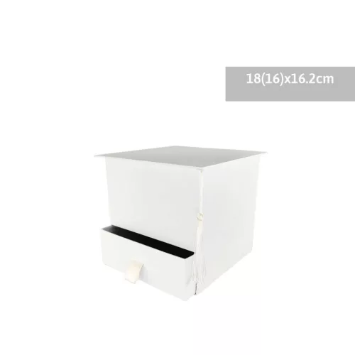 AJÁNDÉKDOBOZ FIÓKKAL BALLAGÁSI 18X16,2CM FEHÉR