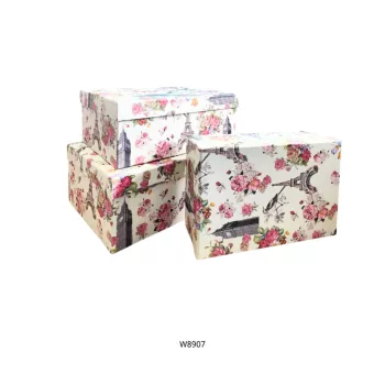 DÍSZDOBOZ 3DB-OS 28X20X11,5CM + 26X18X10,5CM + 24X16X9CM