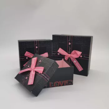 DÍSZDOBOZ 3DB-OS MASNIS 13X13CM + 11X11CM + 9,5X9,5CM