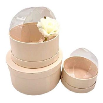   DÍSZDOBOZ SZETT 3R. KEREK 19X10CM, 16X8CM, 13X6CM PAPÍR, PÚDER RÓZSASZÍN