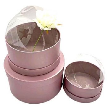   DÍSZDOBOZ SZETT 3R. KEREK 19X10CM, 16X8CM, 13X6CM PAPÍR, MÁLYVA