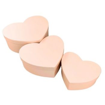   DÍSZDOBOZ SZETT 3R. SZÍV ALAKÚ NAGY:23,3X20,2X7,8CM PAPÍR, PÚDER RÓZSASZÍN