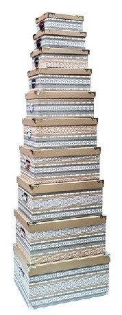 DÍSZDOBOZ SZETT 10R. NAGY:47X33X23CM MINTÁS