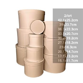   DÍSZDOBOZ SZETT 10R. KÖR ALAKÚ NAGY :42,1X25,2CM PÚDER RÓZSASZÍN