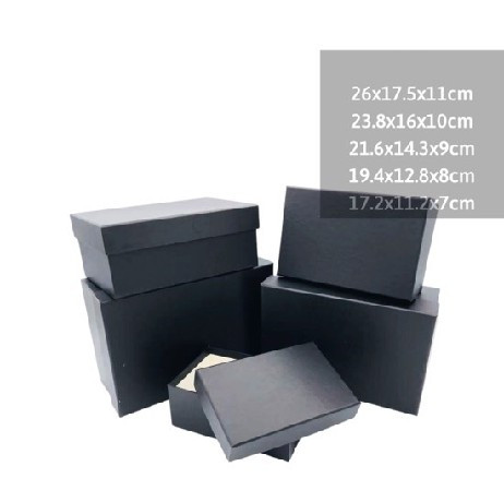 DÍSZDOBOZ SZETT 5R. NAGY :26X17,5X11CM FEKETE