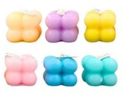 GYERTYA GOLYÓS 4X4X3,5CM ILLATOSÍTOTT 6F.