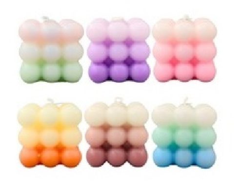 GYERTYA GOLYÓS 6X6X5,5CM ILLATOSÍTOTT 6F.