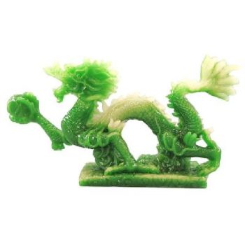 SÁRKÁNY 23X4X12CM FENG-SHUI, ZÖLD