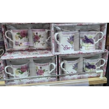 BÖGRE KANÁLLAL 2DB-OS PORC. 3F. VIRÁGOS 9X9X9,5CM