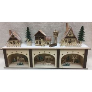 DEKORÁCIÓ FA 45X10X20CM VILÁGÍTÓ