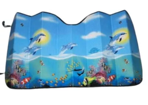AUTÓSZÉLVÉDŐ NAPELLENZŐ DELFINES 60X130CM