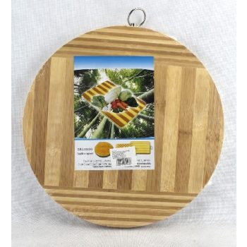 VÁGÓDESZKA FÉM AKASZTÓVAL BAMBUSZ 32CM