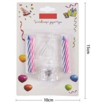 SZÁMGYERTYA "4" + 4DB GYERTYA