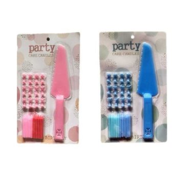 GYERTYA KÉSZLET 24DB + SÜTILAPÁT 2F. SZÍN